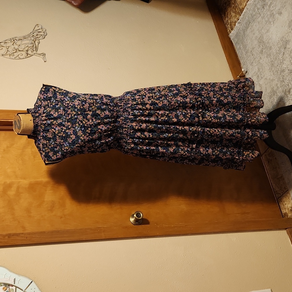 MSK Women’s Sleeveless Floral Midi Fit + Flare Dress Size XL
